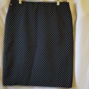 Classic Black Polka Dot Pencil Skirt